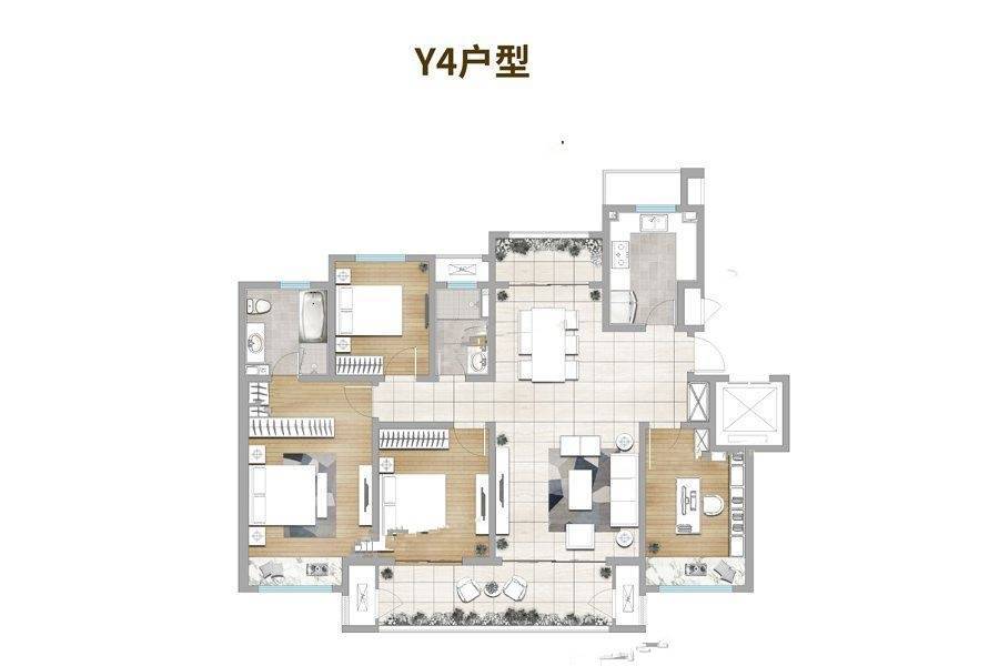 绿都洛阳府4室2厅2卫160㎡户型图