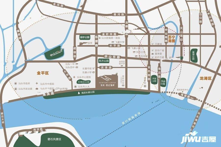 世纪海岸雅园位置交通图1