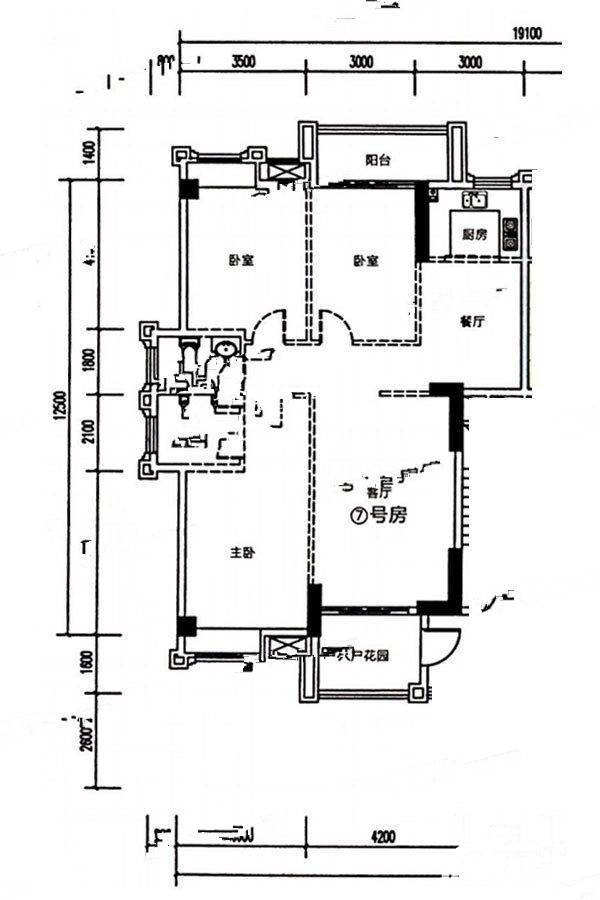 璟熙华园3室2厅2卫139㎡户型图