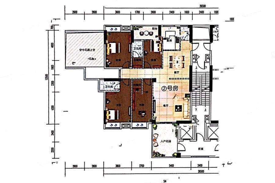 璟熙华园4室2厅3卫192㎡户型图