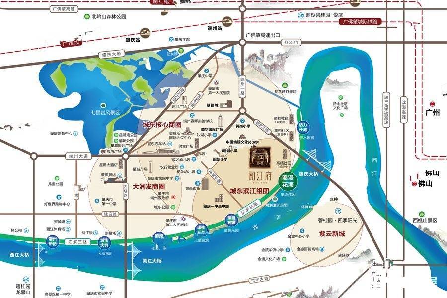 碧桂园合景美的阅江府位置交通图