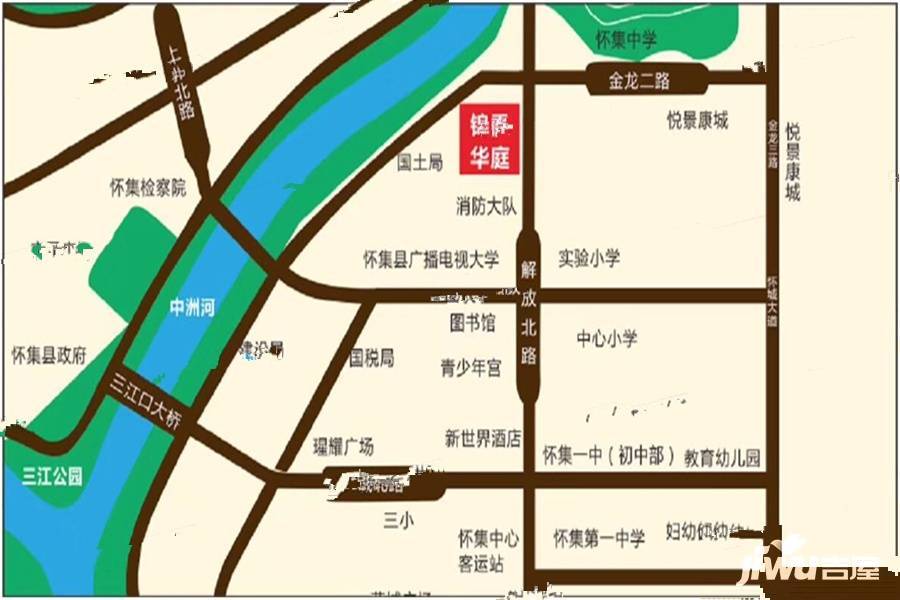 锦秀华庭位置交通图