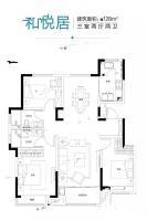 众成和园3室2厅2卫128㎡户型图