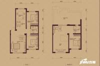 伟业富强天玺3室2厅2卫100.6㎡户型图