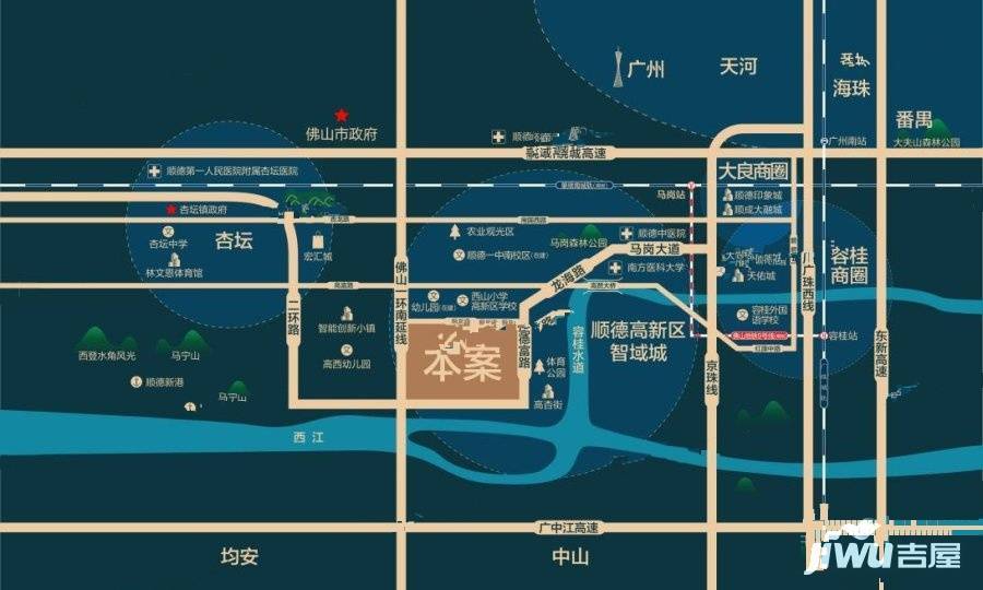 荣盛文博府位置交通图