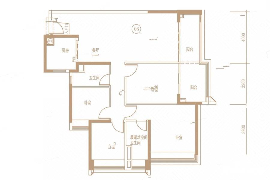 保利和悦滨江4室2厅2卫139㎡户型图