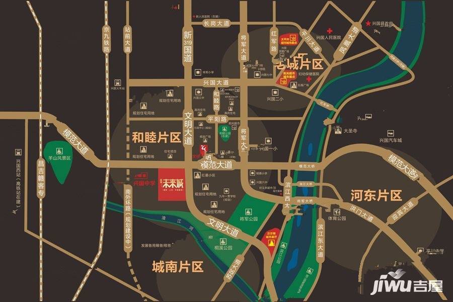 兴国嘉福未来城位置交通图图片