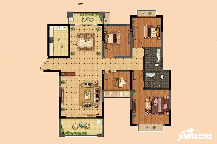 状元府邸4室2厅2卫138㎡户型图