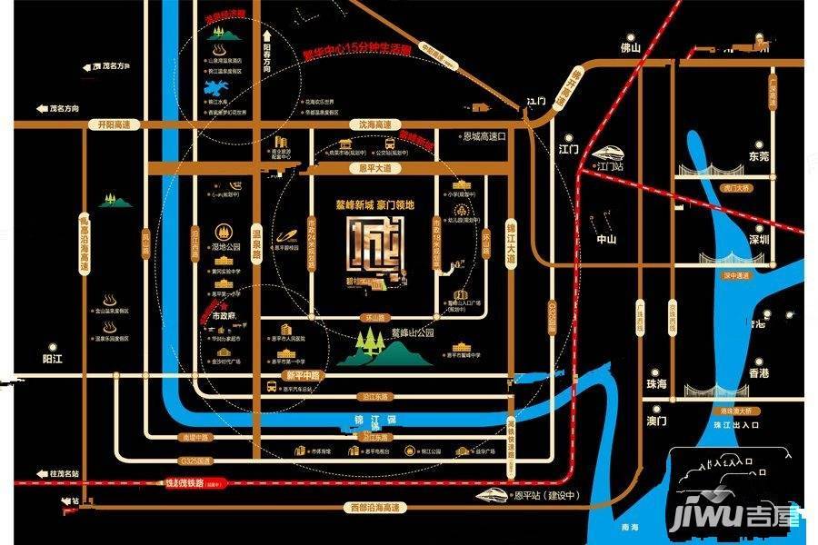 恩平碧桂园世纪城位置交通图