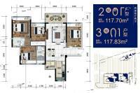 国汇豪庭4室2厅2卫117.8㎡户型图