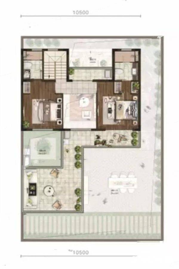 绿地经开国际城3室2厅4卫155㎡户型图