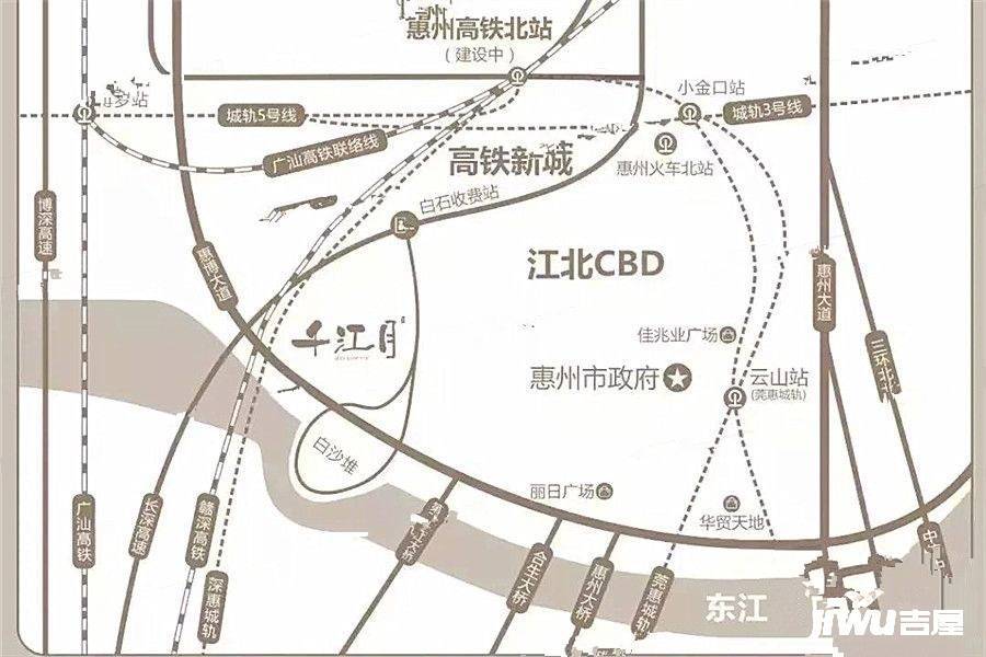 鸿基千江月位置交通图图片