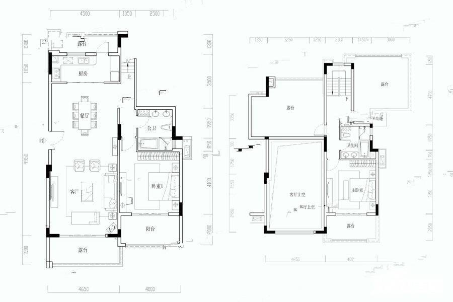 海伦堡海伦源筑2室2厅2卫141㎡户型图