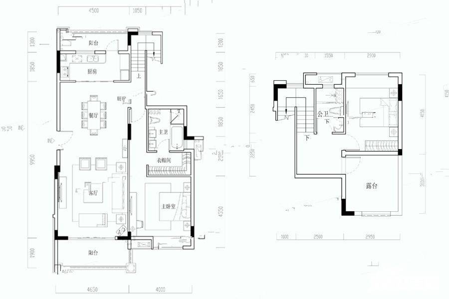 海伦堡海伦源筑2室2厅2卫142㎡户型图