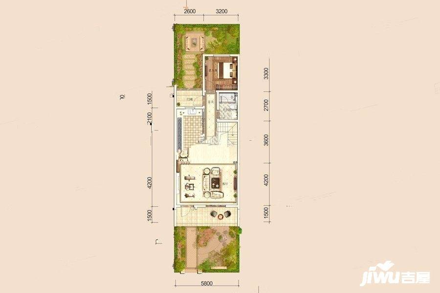 领地蘭台府4室2厅2卫143㎡户型图