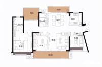 中海水岸城花园3室2厅2卫142㎡户型图