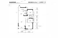 山与先生3室2厅1卫105㎡户型图