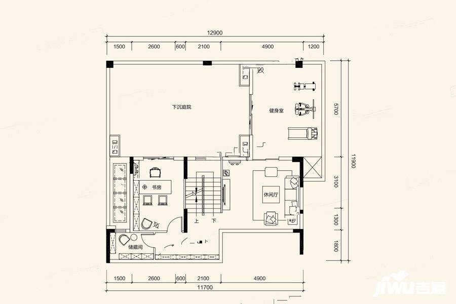 海伦堡爱Me城市4室6厅2卫182.3㎡户型图