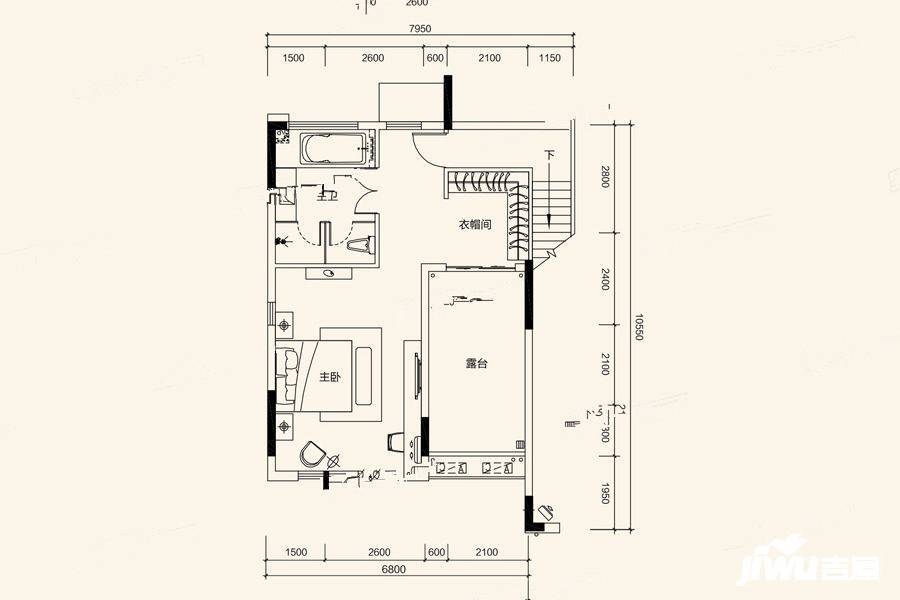 海伦堡爱Me城市4室2厅3卫212.8㎡户型图