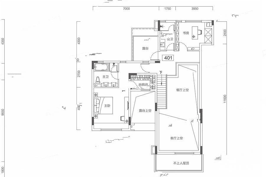 海伦城3室2厅3卫154㎡户型图