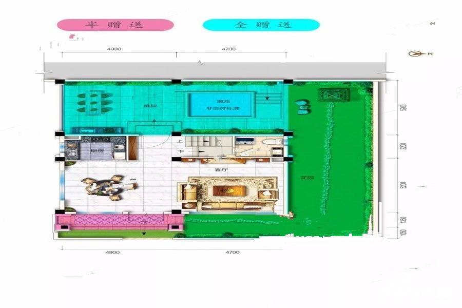 碧桂园天麓山栖3室2厅4卫156㎡户型图