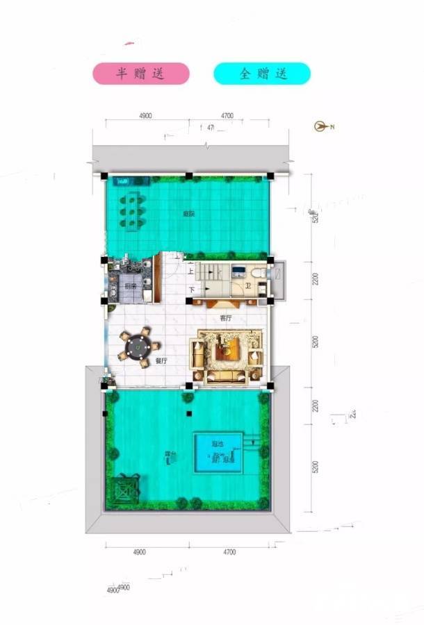 碧桂园天麓山栖3室2厅4卫156㎡户型图