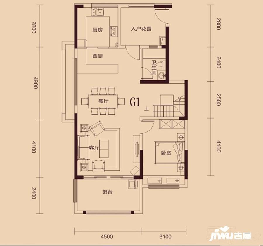 惠东国际新城4室2厅3卫170㎡户型图