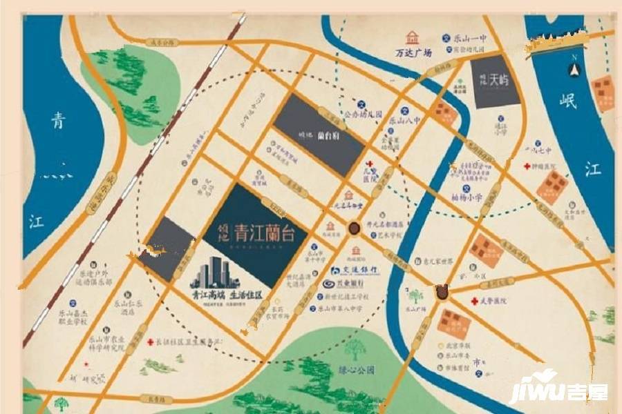 领地青江蘭台位置交通图