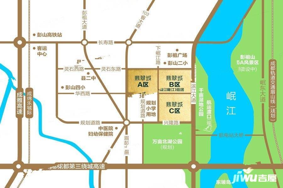 滨江翡翠城位置交通图