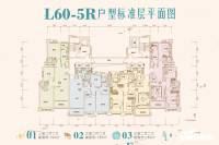 恒大御湖庄园3室2厅2卫134㎡户型图