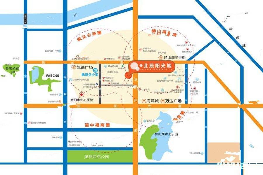 北辰阳光城位置交通图图片