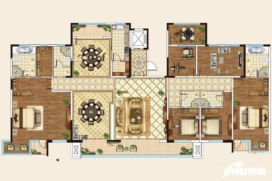 公园华府6室3厅5卫475㎡户型图