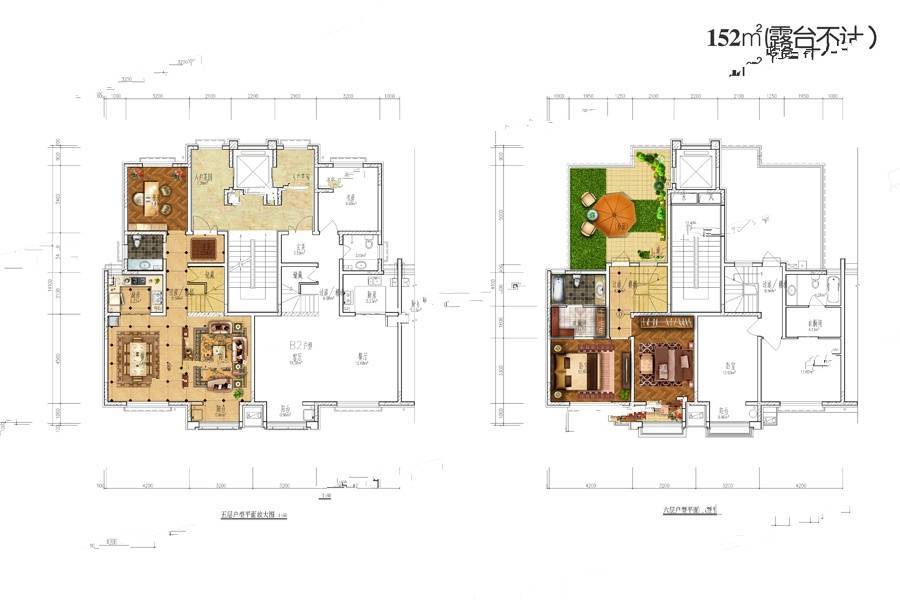 派胜沁园3室2厅1卫152㎡户型图