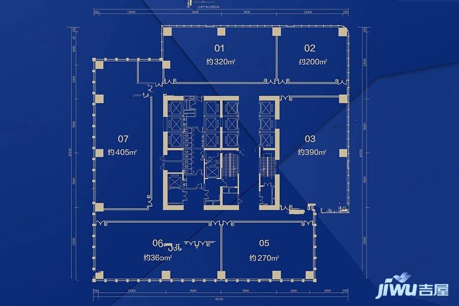 德丰大厦普通住宅2200㎡户型图