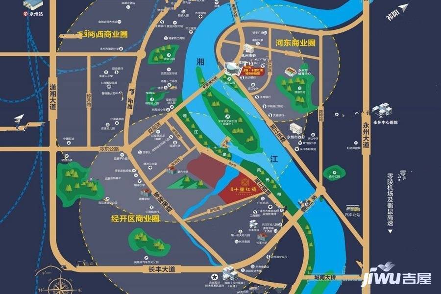 十里江湾位置交通图图片