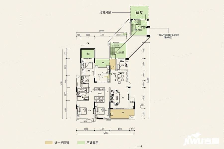 奥园誉湖湾4室2厅2卫155㎡户型图