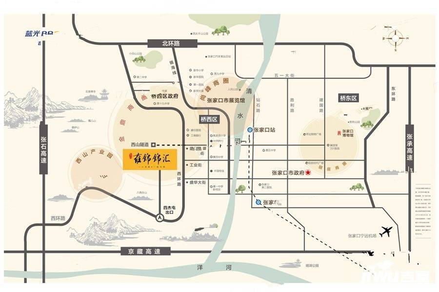 蓝光雍锦锦汇位置交通图