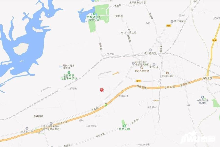 京北香榭府位置交通图