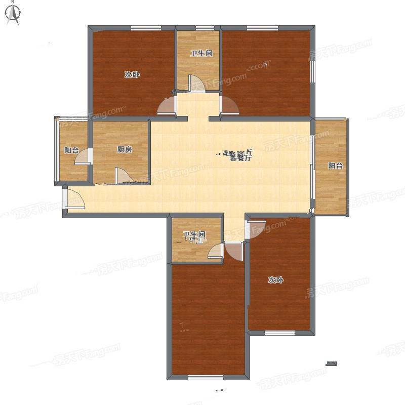 拂林园4室2厅0卫162㎡户型图