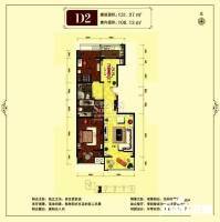 润枫水尚2室2厅2卫131.3㎡户型图