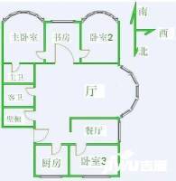 公园5号4室2厅2卫122㎡户型图