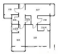 石佛营东里4室2厅3卫182㎡户型图