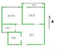 老墙根38号院2室1厅1卫18㎡户型图