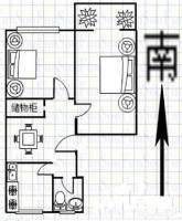 团结公寓4室2厅1卫35㎡户型图