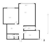 望花路西里2室2厅1卫95㎡户型图