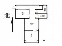 望花路西里2室1厅1卫62㎡户型图