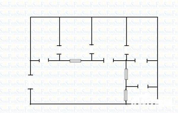 西四保护区四合院4室1厅1卫100㎡户型图