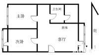 福怡苑一期2室1厅1卫63㎡户型图