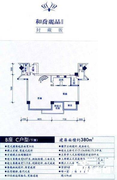 东方之子4室2厅4卫380㎡户型图