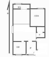 磨房北里3室1厅1卫70㎡户型图